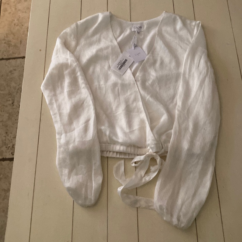 BLOW OUT SALE CAMI sheet midriff lg sleeve blouse